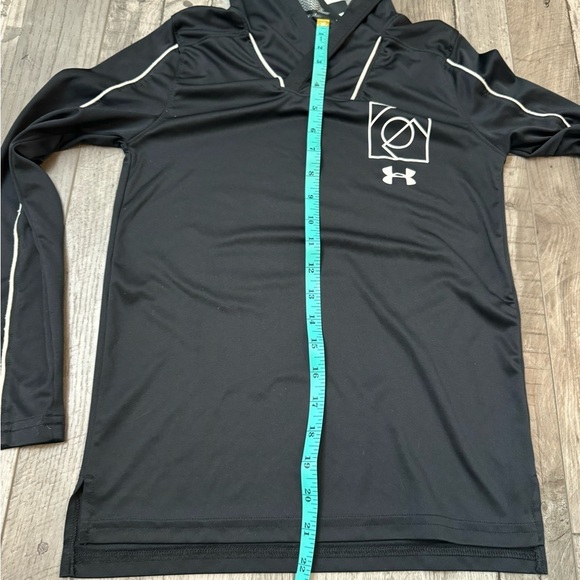 Under Armour Youth Kids Medium Black Hoodie Hooded Pullover 1/4 Zip Dri Fit - Picture 5 of 5